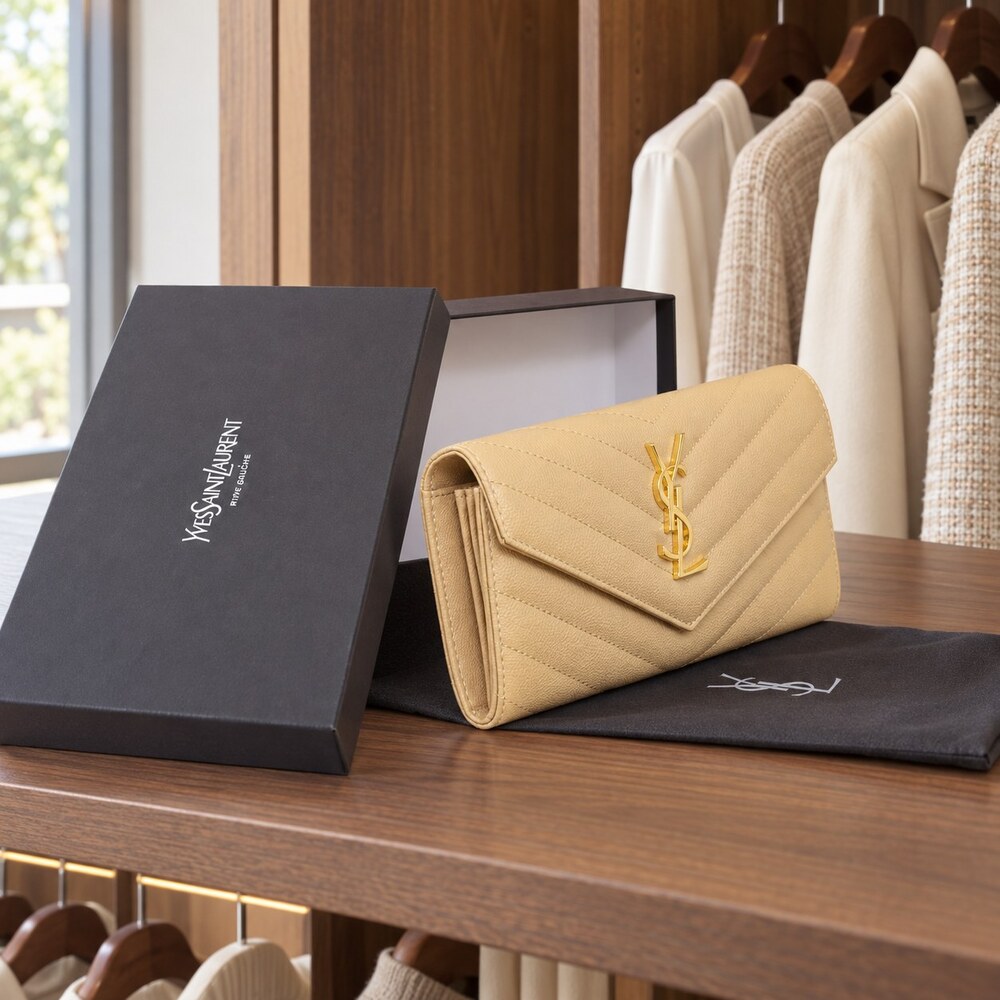 YSL Saint Laurent Cassandre Envelope Long Wallet - Picture 3 of 6